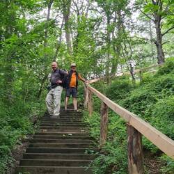 Die Treppe zum Foveaux Häuschen!