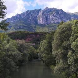Fluss in Darfo, auf dem Weg zum Lago Moro