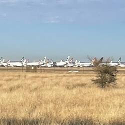 Alice Springs airpor storage. So many planes stored due to covid