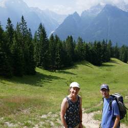 Mit Paul, der meine Sachen hochholte