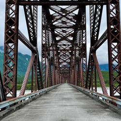 Looking across the Million Dollar Bridge — Alaska.