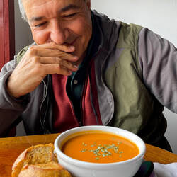 Mui's not much for soup — Whale's Tale @ the Orca Lodge ... Cordova, AK.