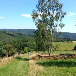 Offene Landschaft zum Start