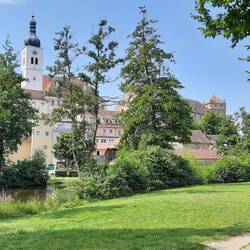 Neunburg vorm Wald unterwegs an der Reiseroute. Klein und beschaulich
