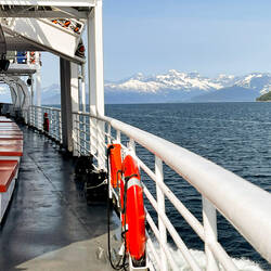 M/V Aurora crossing the Prince William Sound — Alaska.