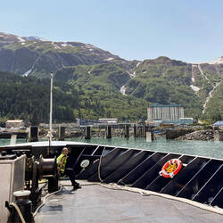 Whittier dead ahead — Alaska.