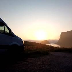 Sonnenuntergang gegen 11:00 Uhr