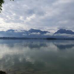 Ganz kurzes Aufklaren am Forggensee