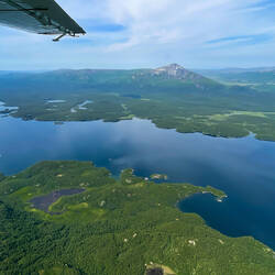 Aerial scenery as we fly over Katmai National Park & Preserve, AK.