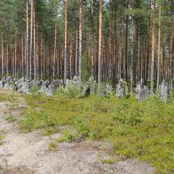 Rechts und links ein Steinwall...wozu ?