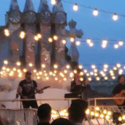 We had cava on the roof terrace and listened to a 90s cover band