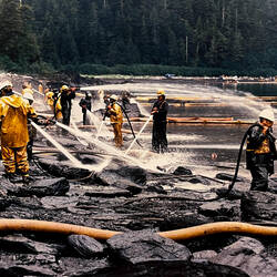 Photo from the Exxon Valdez Spill exhibit — Pratt Museum in Homer, AK.