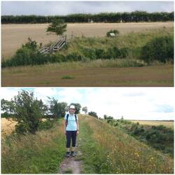 At the start of Fleam Dyke