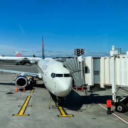 A Boeing 737 is going to take us from Anchorage to SeaTac - Ted Stevens International Airport, AK