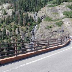 The waterfall was almost dry