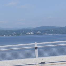 Looking at New York from the bridge