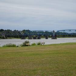Die Eisenbahnbrücke zwischen Schweden und Finnland