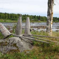 Traditionelle Kescher aus Holz