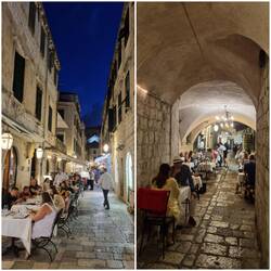 Dubrovniks Gässchen am Abend.
