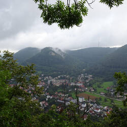 Blick zurück auf Heubach (Rosenstein im Hintergrund)