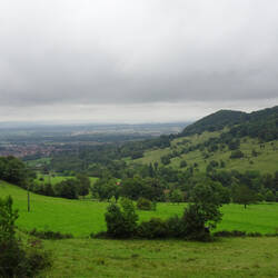 Aussicht vom Sattelbogen vor dem Aufstieg zur BurgTeck