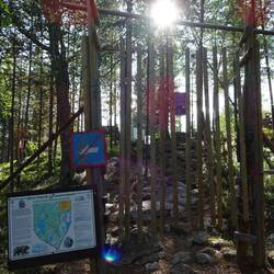 Das letzte Rentiergatter: Nun führt der offizielle Weg hindurch und hinauf zur Grenzstraße.