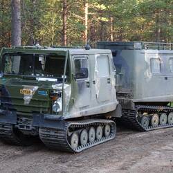 Auf dem Rückweg sehe ich noch eine geparkte Hägglunds ...