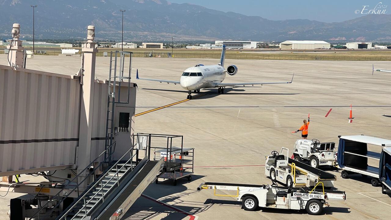 CR-J ... the plane that will be taking us to IAH — Colorado Springs Airport, CO.