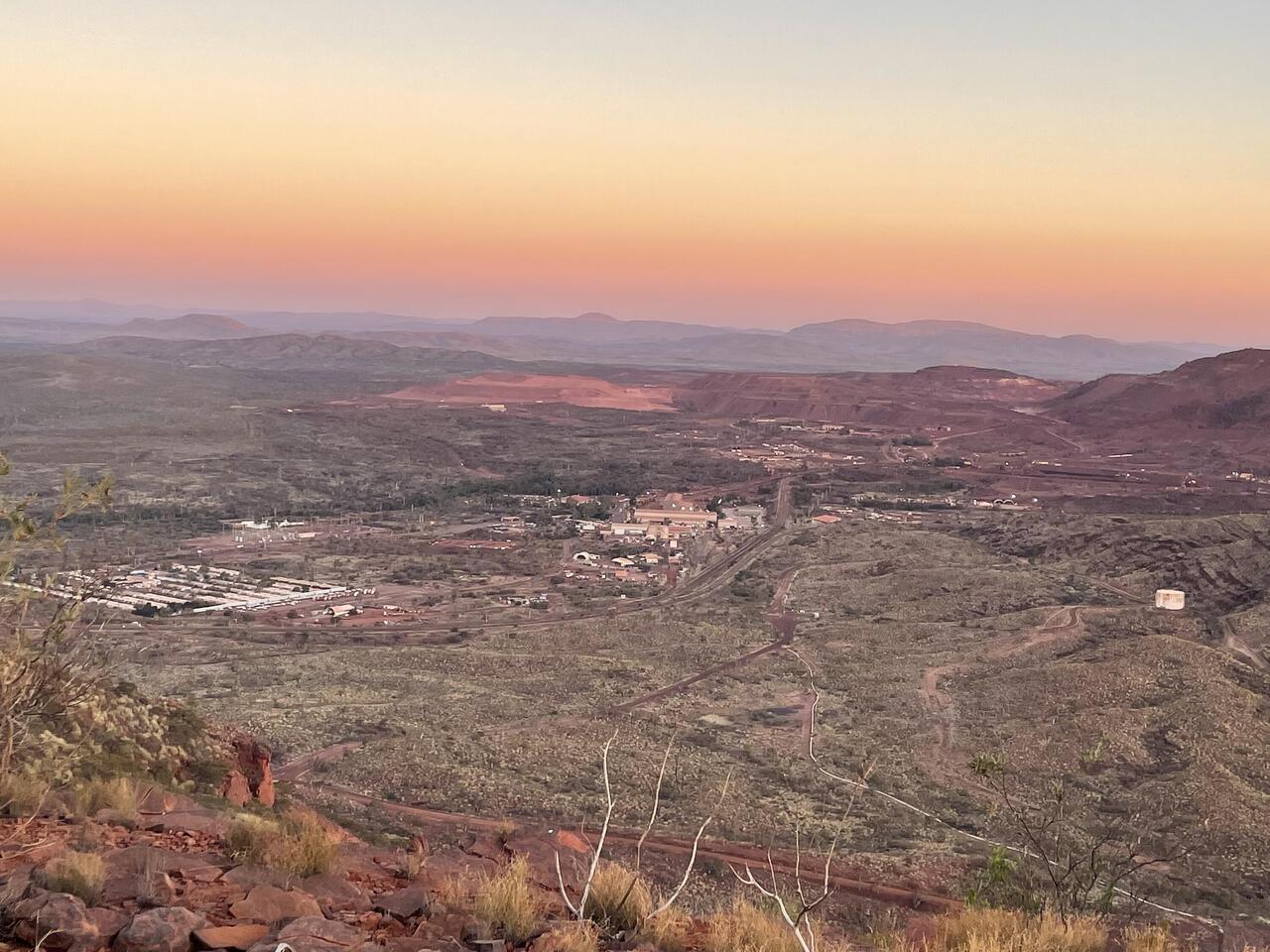 View of mine from Mt Nameless