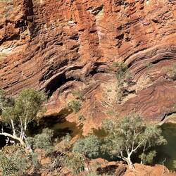 Looking down into the gorge