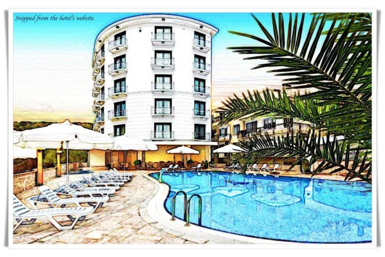 An artistic rendition of the hotel we'll be staying at in Ayvalık ... in the province of Balıkesir.
