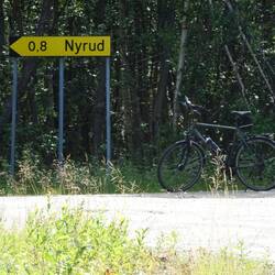 Die letzten 800 Meter der Straße 885 führen nach Nyrud.