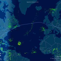 Our projected flight path from FlightAware — IAH ... Houston, TX.
