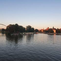 Blick auf Słodowa Island