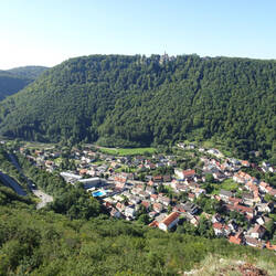 Blick auf Schloss Lichtenstein