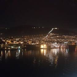 View from the boat back to Bergen
