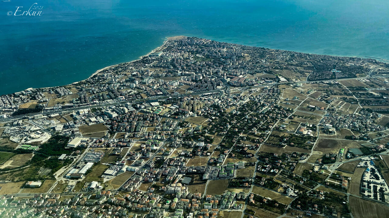 Aerial views along the Black Sea Coast of Turkey — Aboard TK34.