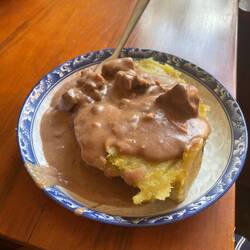 mmmmh Bananenbrei mit Soße 🍌🥜