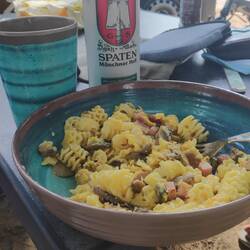 Mittagessen, Nudeln von gestern Abend
