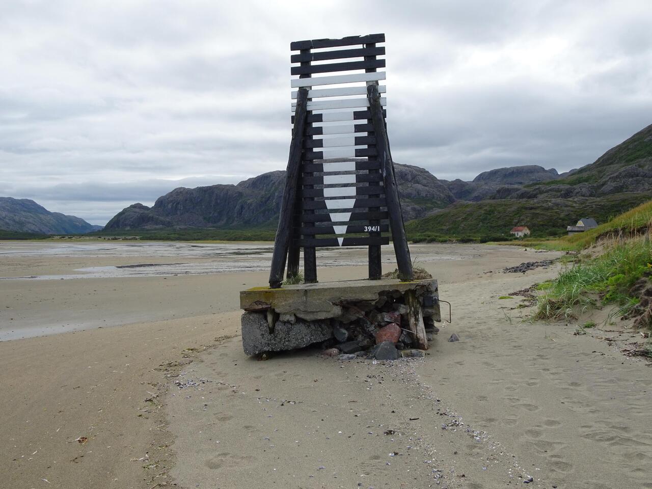 Fast leer: das Mündungsbecken bei Ebbe