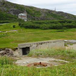 Kanonenstellung der deutschen Wehrmacht