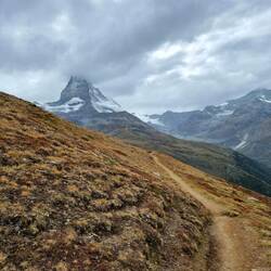 Das Matterhorn im Nebel