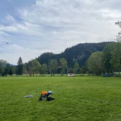 Unfall und Abheben des Helis