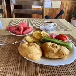 Im Hotel wurde mir völlig unerwartet noch ein verspätetes Frühstück serviert. 😍