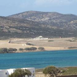 View of the site on Despotiko from Antiparos