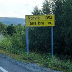 In Deutschland wohl selten: eine Entfernungsangabe mit über 1000 km