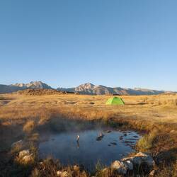 Warm and chilly camping - Shepherd's Hot Springs