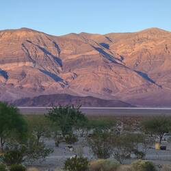 Sunset view of Death Valley from our motel