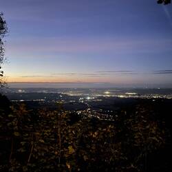 Nächtliche Aussicht vom Wasserberghaus