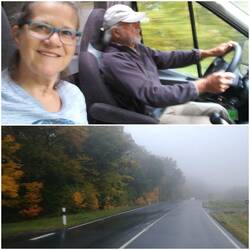 Fahrt bei Regen und Nebel: HERBST